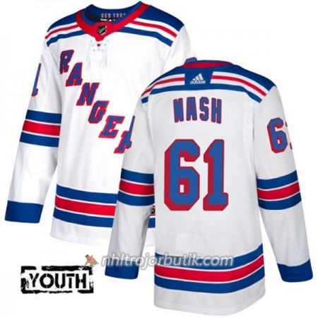 Barn Ishockey New York Rangers Tröja Rick Nash 61 Adidas 2017-2018 Vit Authentic